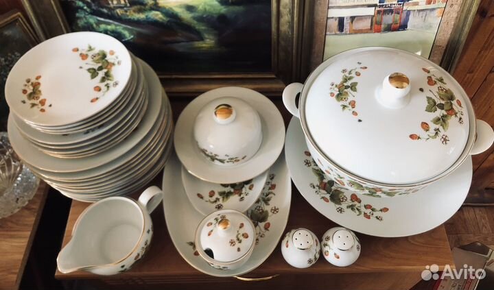 Столовый сервиз ГДР фарфор Ильменау на 6 персон