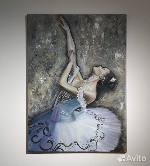 Картина маслом на холсте 70х50 см. Балерина