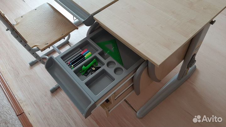 Растущая парта (стол) с тумбой+стул