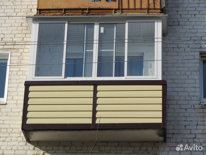 Балкон изпрофиля пвх с обшивкой 3080*1650