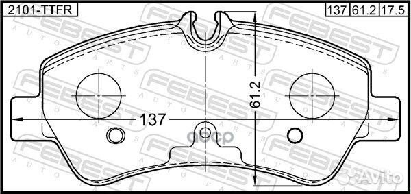 Колодки тормозные задние комплект 2101ttfr Febest