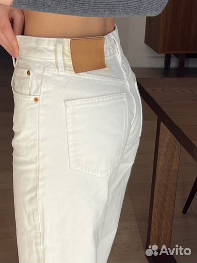Джинсы zara 36 белые