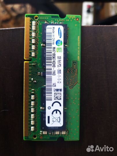 Оперативная память ddr3L для ноутбука 2 Гб
