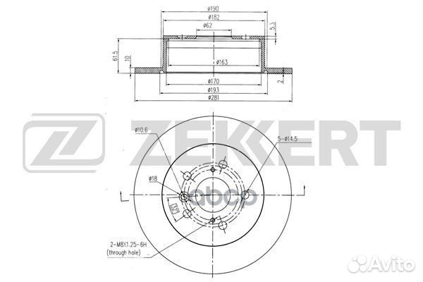 Диск торм. зад. Lexus ES350 (V4 ) 06- Toyota