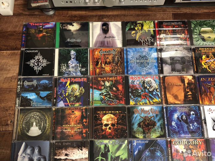 CD диски рок металл лицензия 77 штук