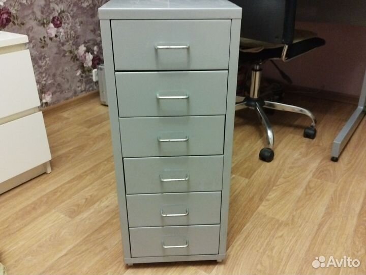 Тумба металлическая с ящиками. хельмер. икеа