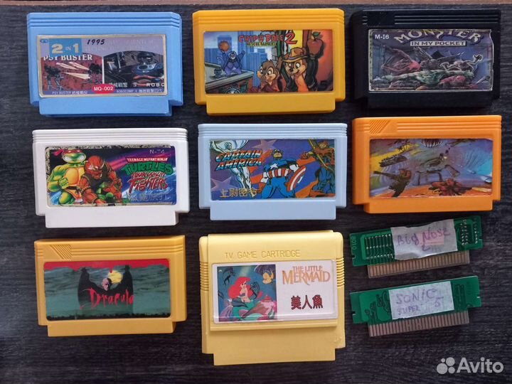 Картриджи игры dendy из 90х