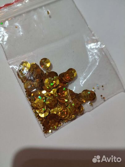 Пайетки золотые