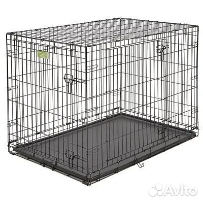 Клетка 2 двери черная iCrate 76х48х53h см, 8,92 к