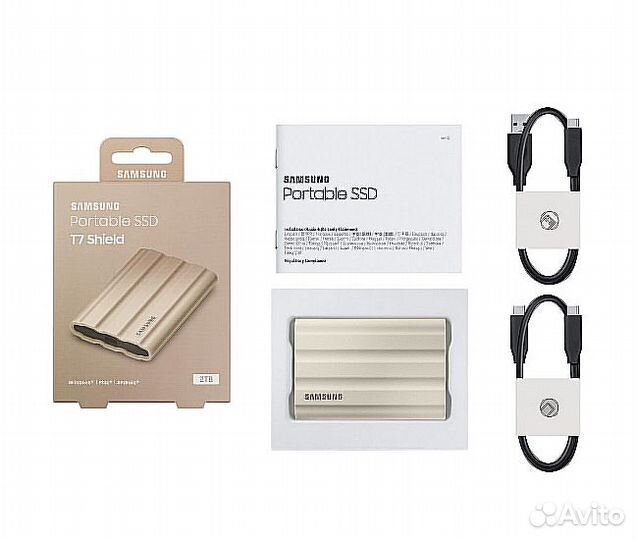 Samsung Portable SSD T7 Shield 2TB бежевый