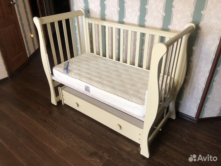 Детская кроватка Лель Лаванда со всем необходимым