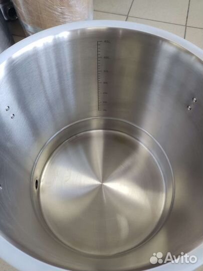 Куб кастрюля люкс 50л 40х40 с медной крышкой 4