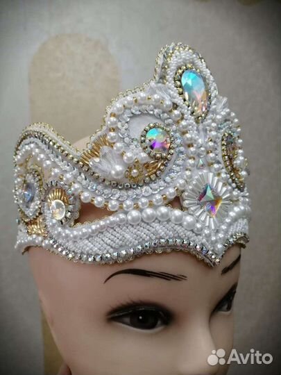 Головной убор тиара вышивка