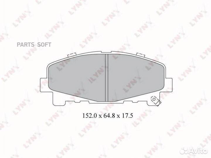 Lynxauto BD3424 Колодки тормозные дисковые перед