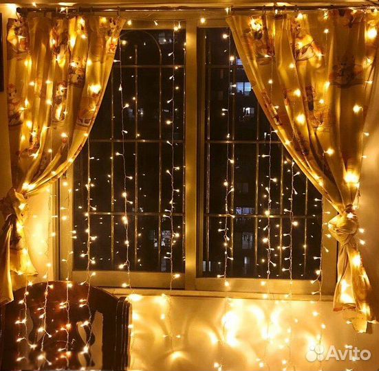 Гирлянда светодиодная штора