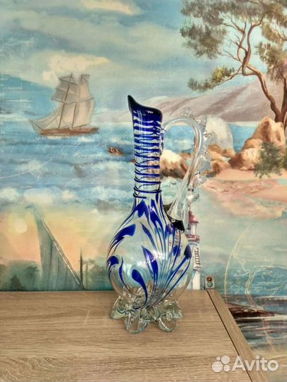 Кувшин цветное стекло