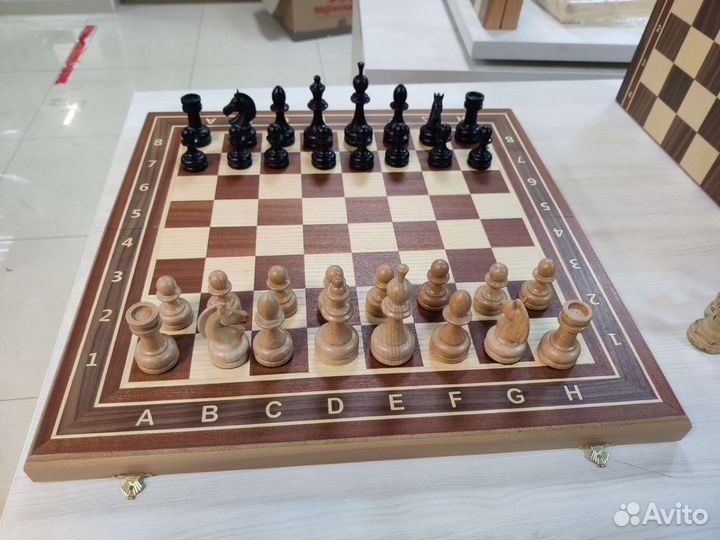 Шахматы красное дерево бук с утяжелением