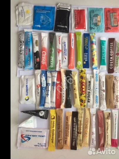 Пакетик с сахарным песком 47 штук, Новосибирск, Ка