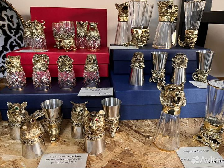 Рюмки Лафитники хрустальные