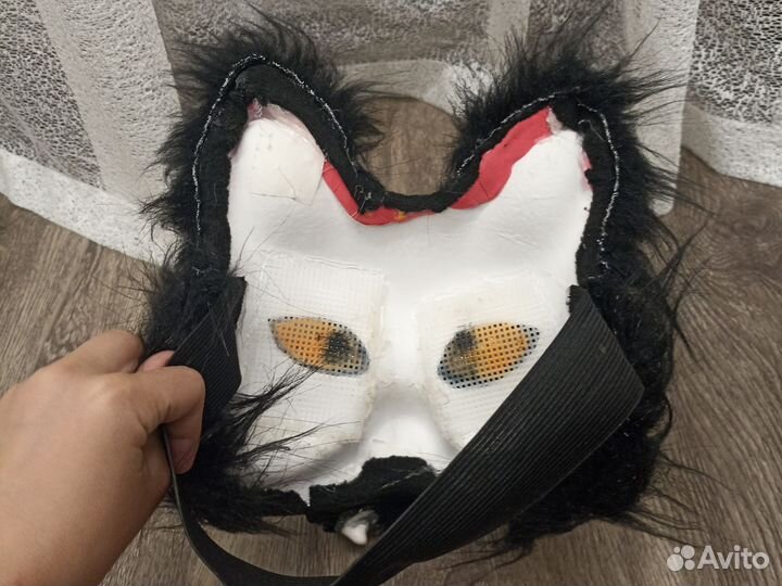 Маска для квадробики чëрный волк