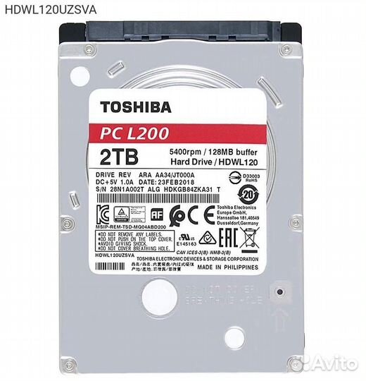 Диск HDD Toshiba L200 SATA III (6Gb/s) 2.5