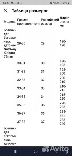 Лыжные ботинки детские 33 размер