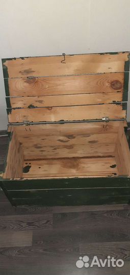 Сундук, Ящик деревянный большой с крышкой