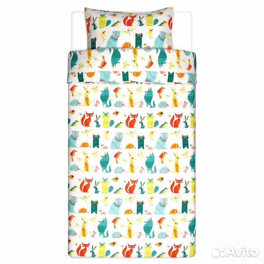 Детское постельное белье IKEA зверята