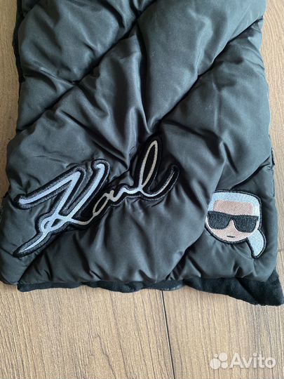 Karl lagerfeld шарф черный, пуховый