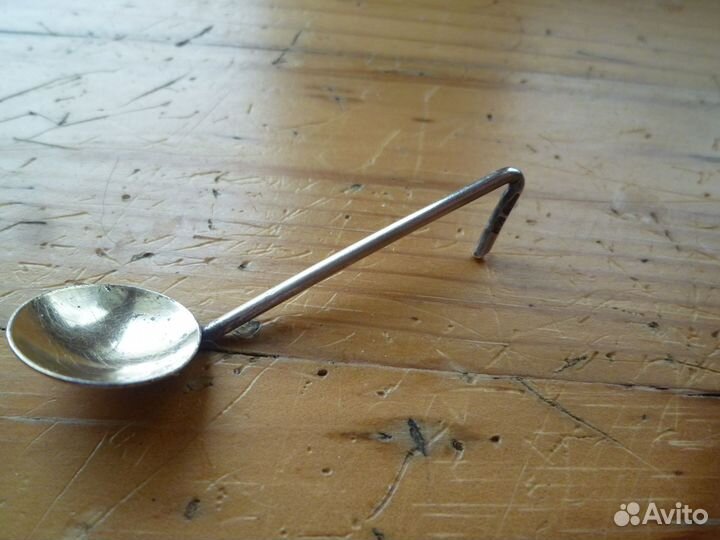 Серебряная солонка с ложечкой 84 пр ск