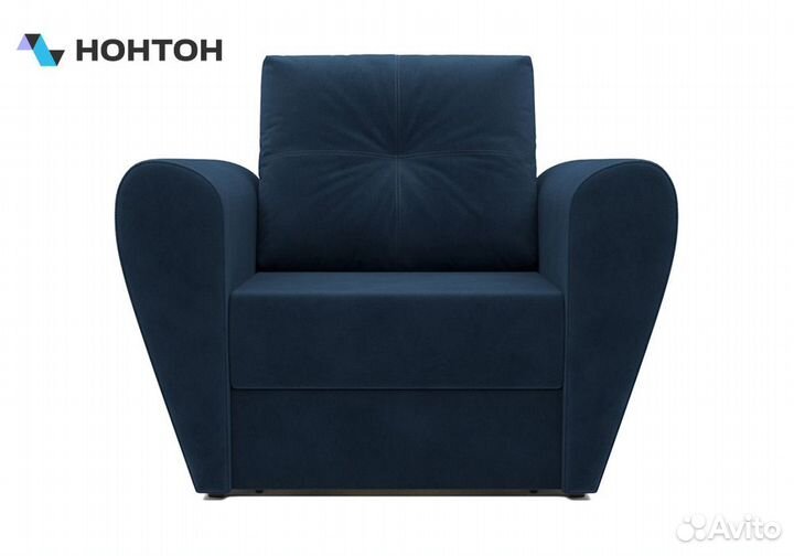 Кресло выкатное Квартет велюр темно-синий