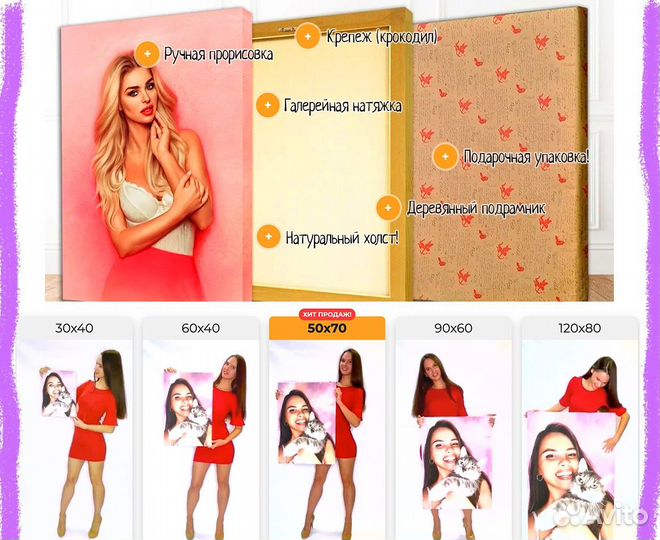 Портрет по фото подарок