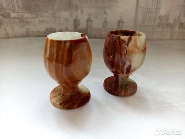 Рюмки каменные из оникса