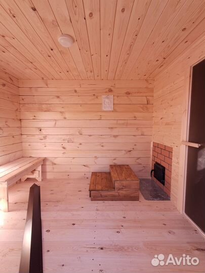 Мобильная баня готовая из бруса