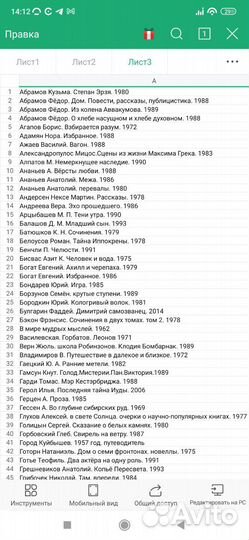 Книги. Букинистика. СССР. Список