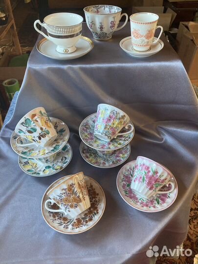 Чайные пары и чашки лфз редкие