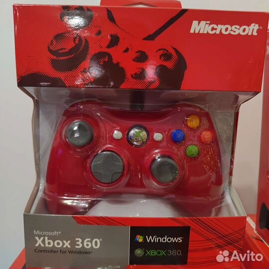 Геймпады Xbox 360. Новые. Проводной. Разные цвета