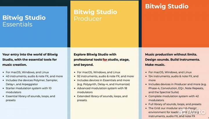 Bitwig 8-Track Studio/Producer/Essentials UPG