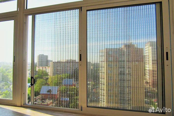 Москитная сетка плиссе на двери