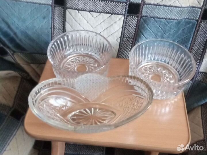 Салатники,конфетницы хрустальные