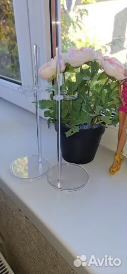 Подставки для кукол прозрачные 1/6 - выс.30 см