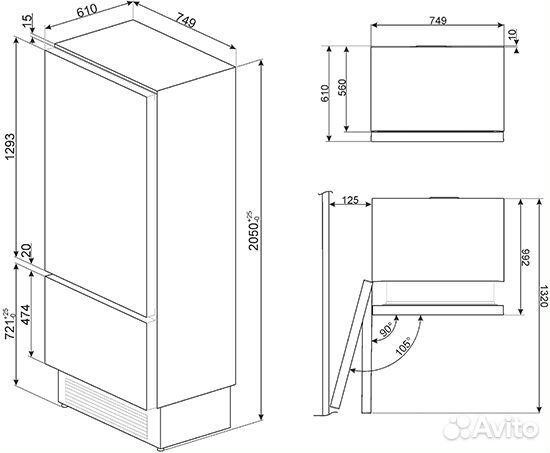 Холодильник smeg RI76LSI