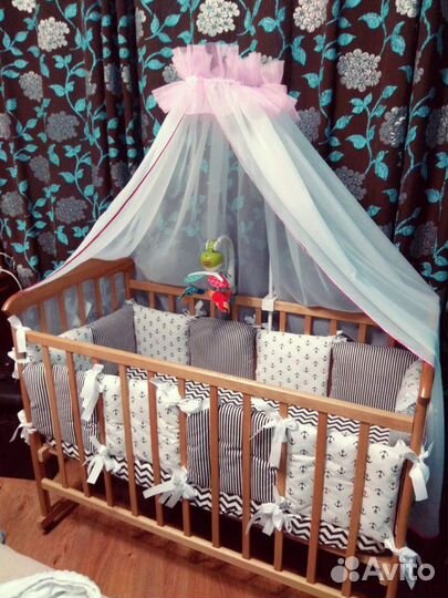 Балдахин на детскую кроватку с держателем