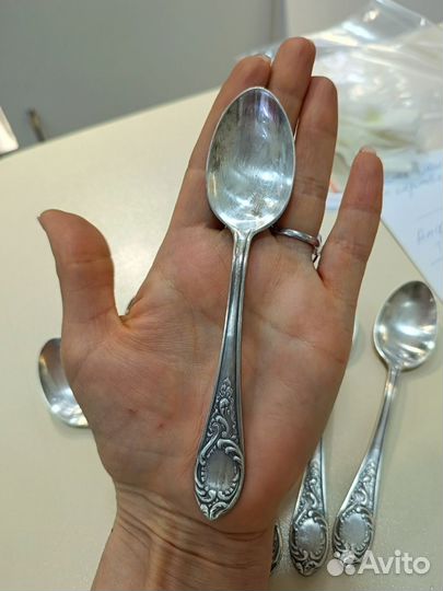 Чайные ложки серебро 875