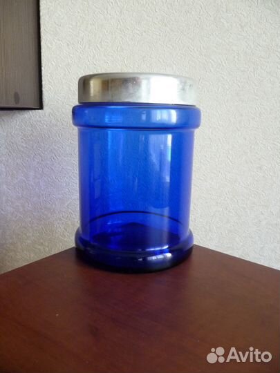 Банка без крышки СССР кобальт