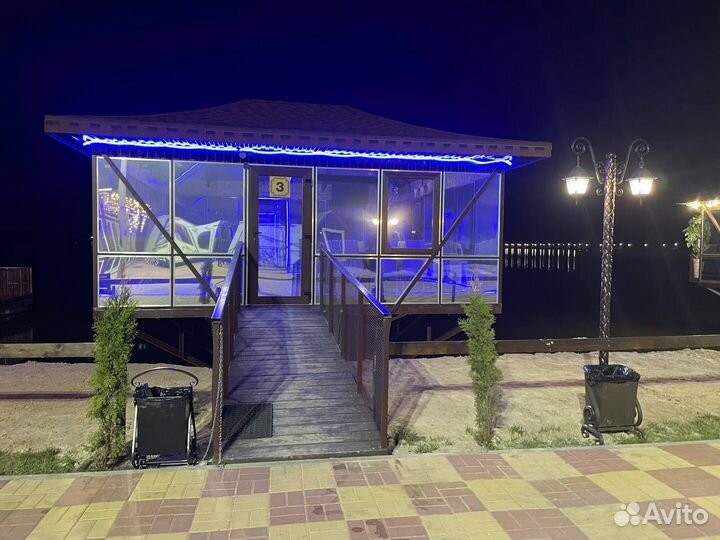 Аренда беседки на берегу с мангалом