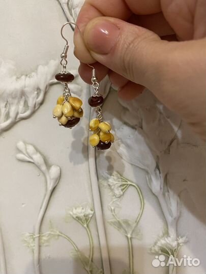 Серьги из янтаря