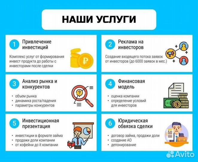 Помощь в привлечении инвестиций