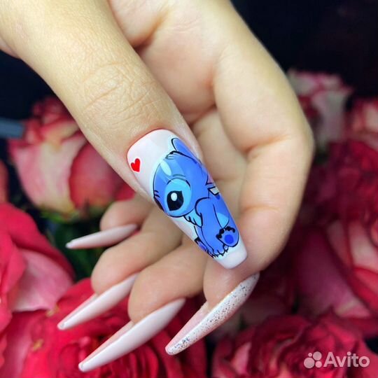 Маникюр+укрепление+гель-лак/Наращивание ресниц/Нар