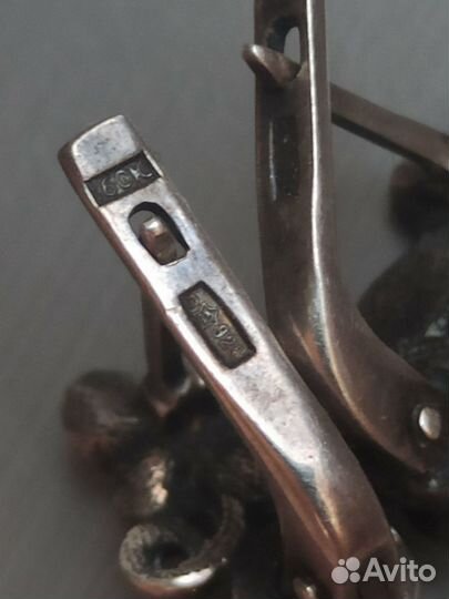 Серебряные серьги 925 СССР
